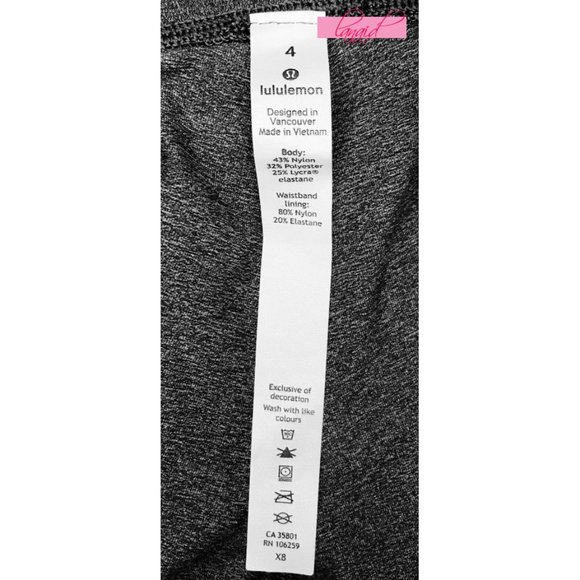 Lululemon Speed Up Tight *Metallic 28" Heathered Black Reflective Skinny Pants 4 - Picture 10 of 12